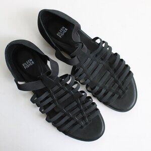 Eileen Fisher Black Strappy Sandals